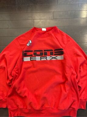 Vintage early 90s Converse Red Crewneck Sweatshirt colab with CFL
